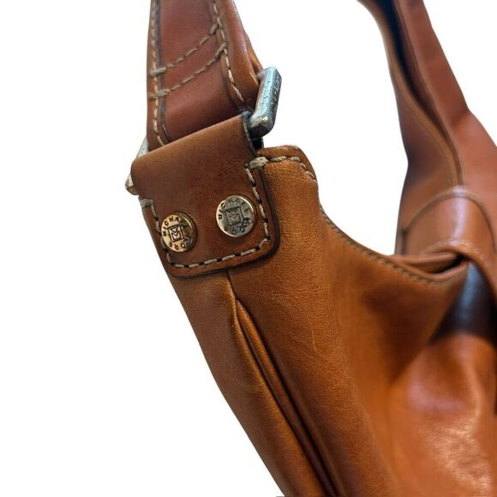 Y2K Michael Kors Buckle Hobo Shoulder Bag Cognac Brown Slouchy Western Country - Picture 6 of 11